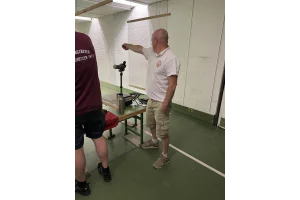 Valentin am ausrichten vor Wettkampfstart